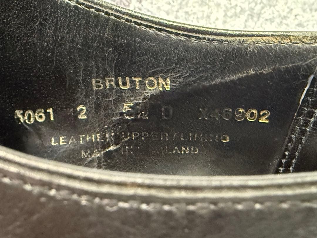 クロケット&ジョーンズ　ブルトン　5.5D　黒　349ラスト　ハンドグレード