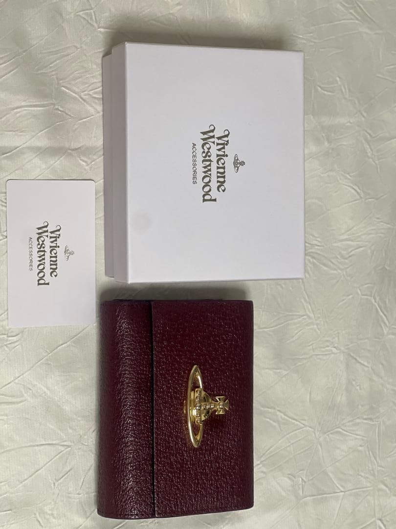 Vivienne Westwood バーガンディ 三つ折り財布 ヴィヴィアンウエスト