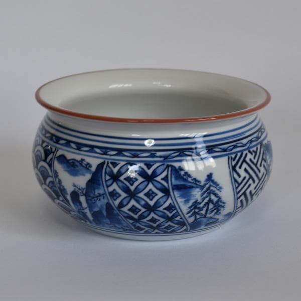 煎茶道 みずこぼし染付建水05