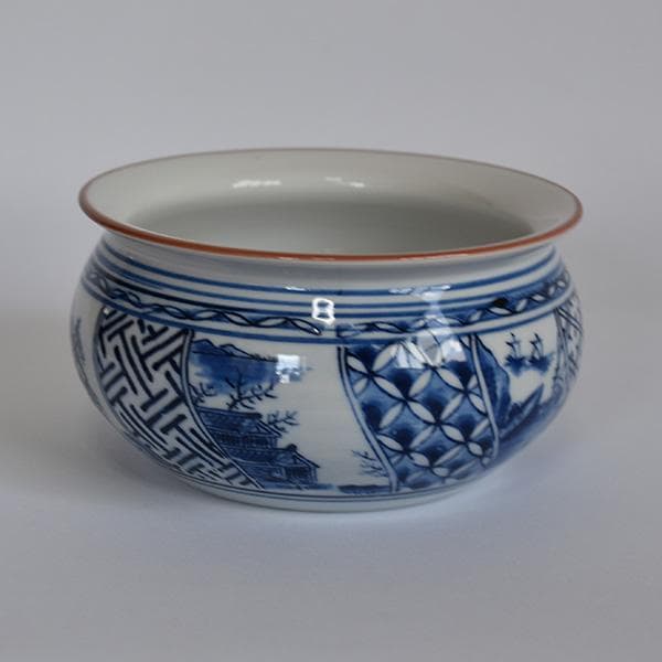 煎茶道 みずこぼし染付建水05