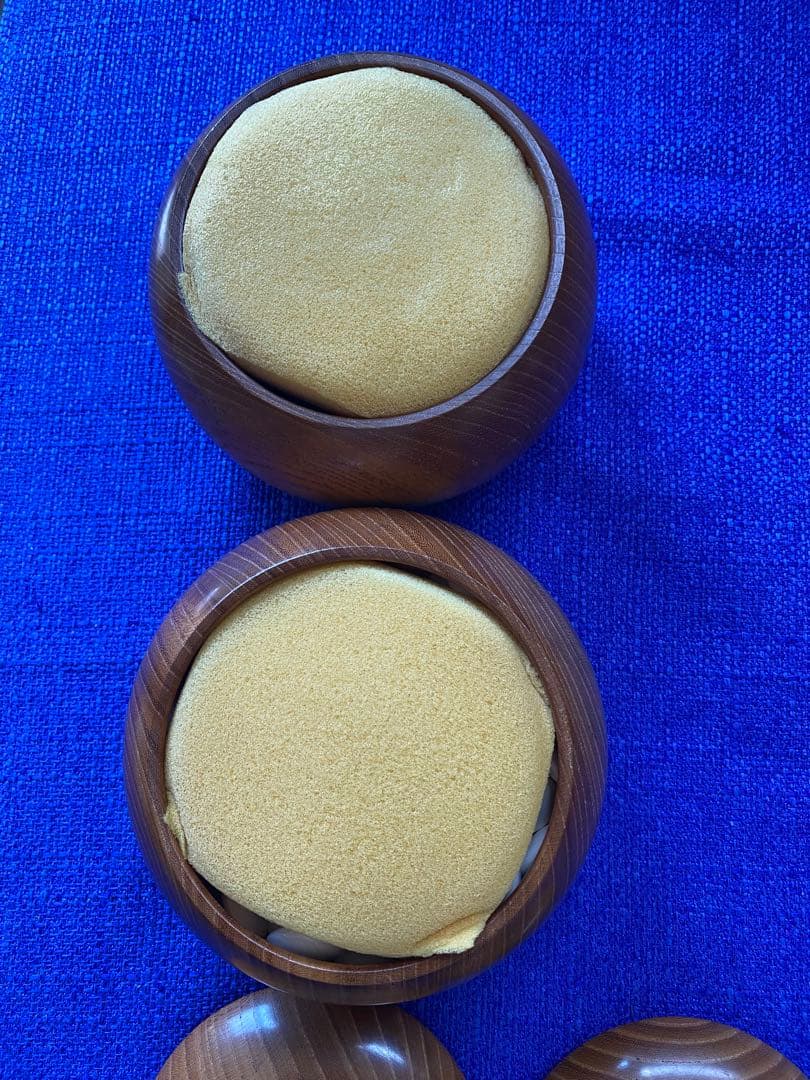 希少 蛤碁石 那智石 180粒ずつ　木箱付