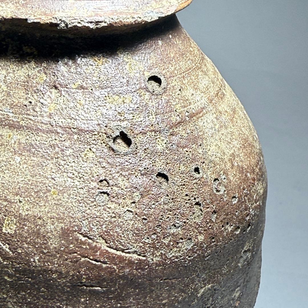 ◇粽花入 南蛮焼 焼締め 徳利 花活け 茶人好み 室町〜桃山時代