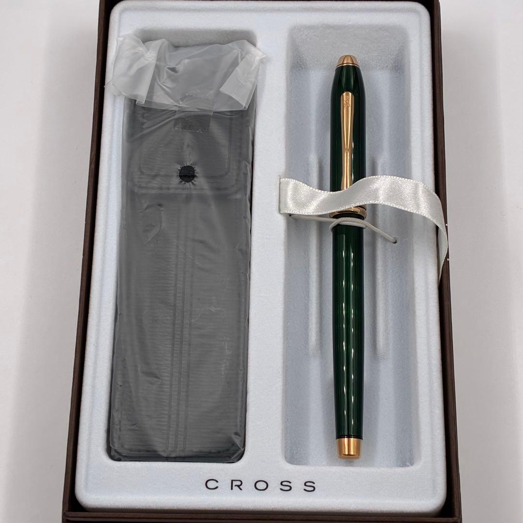 CROSS クロス タウンゼント 万年筆 グリーン 14Kペン先 細字F CROSS
