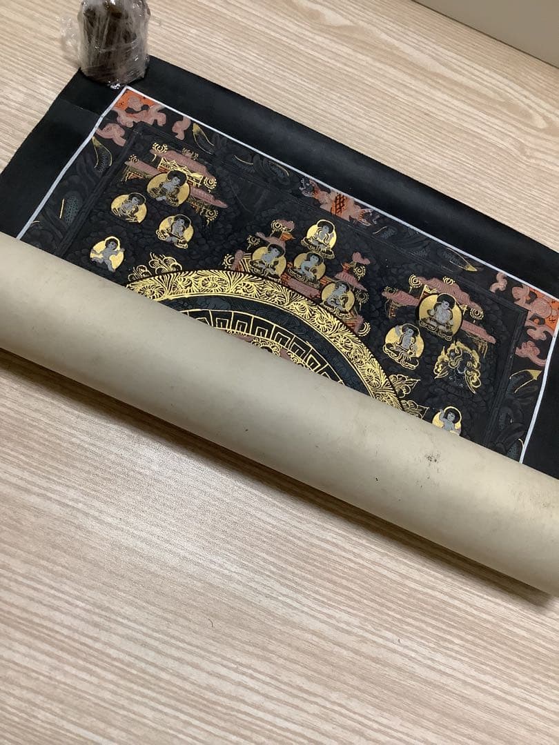 《 チベット密教　新品　1点物 》 手描き　曼荼羅　仏陀　釈迦　仏画　仏教　d1