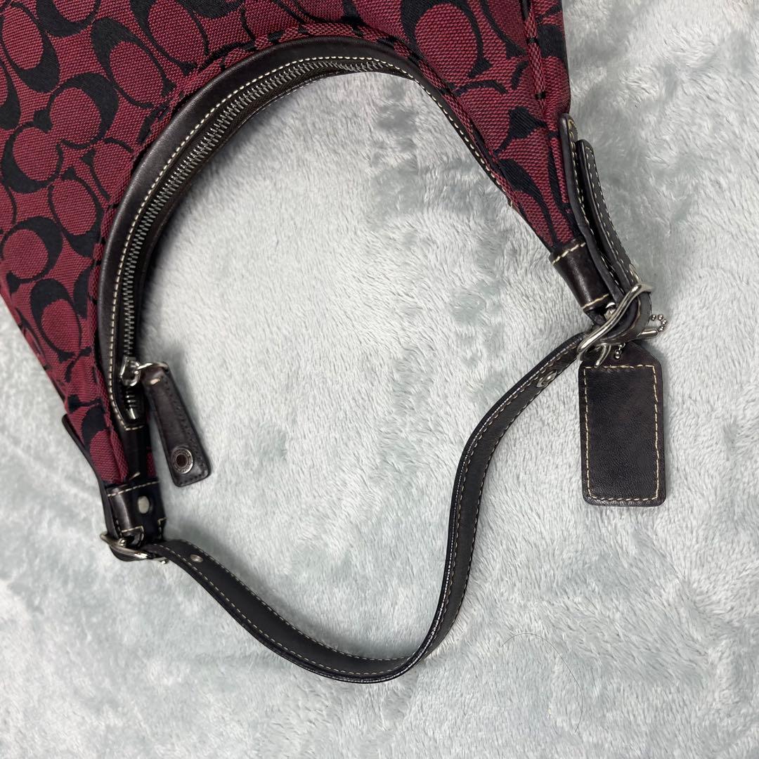 バッグ Vintage Coach Hobo Signature Red