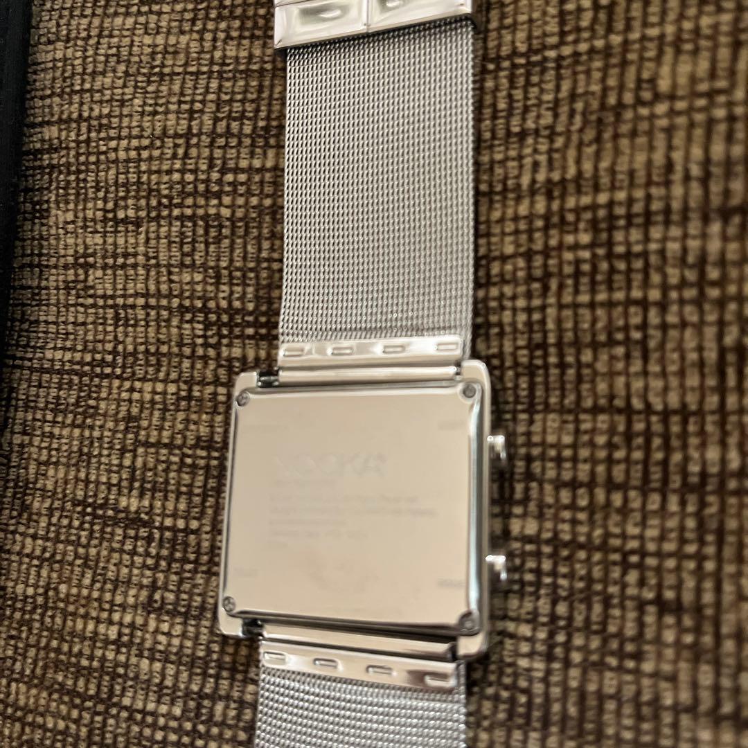 美品☆ NOOKA シルバー メッシュバンド 時計 アローズ