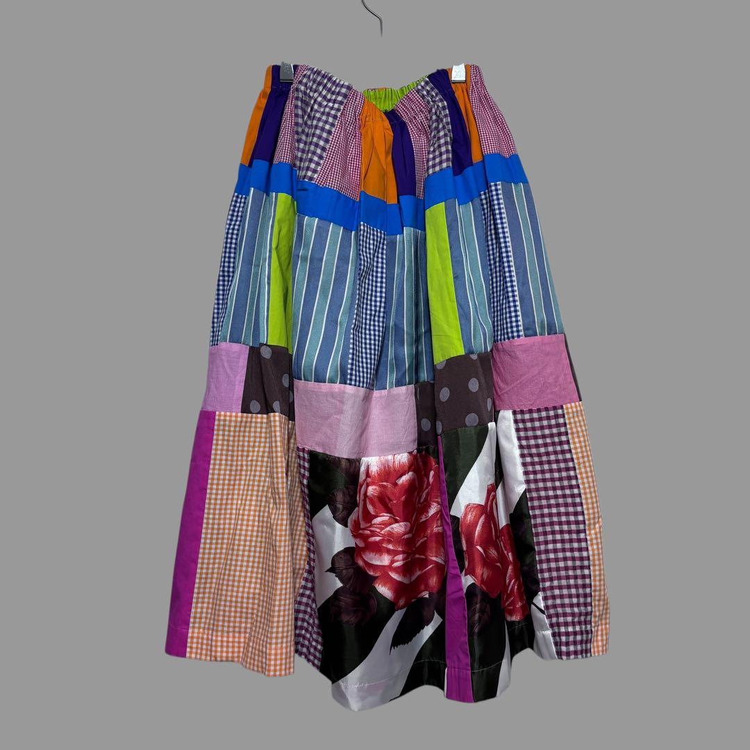 2019年春夏トリココムデギャルソン　パッチワークデザインスカート