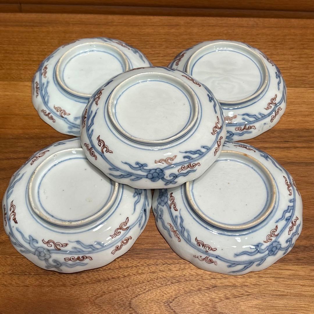 江戸時代　古伊万里焼　金彩　鳳凰　５枚皿