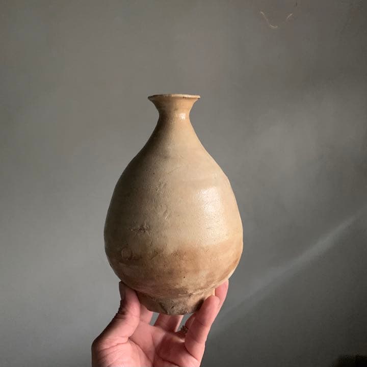 李朝 堅手 瓶 朝鮮美術 古美術 古道具 アンティーク 飾り壺
