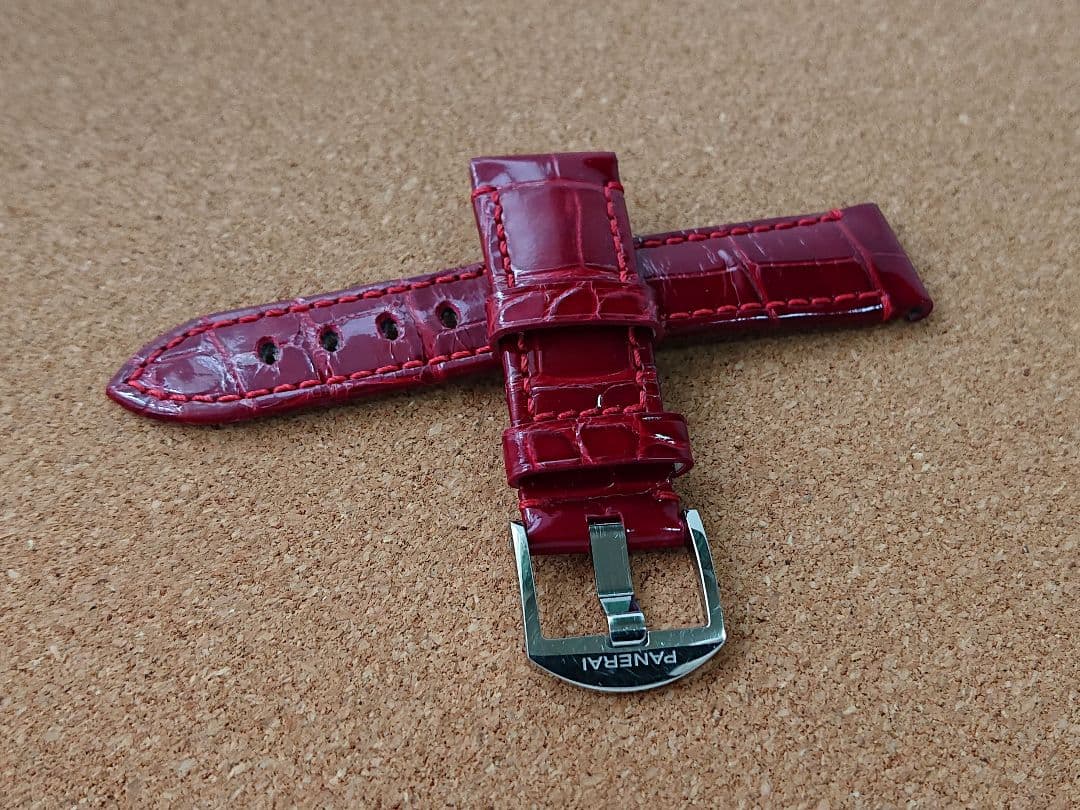 OFFICINE PANERAI ドゥエ アリゲーターベルト&尾錠 純正 正規 OFFICINE PANERAI ドゥエ アリゲーターベルト&尾錠 純正 正規
