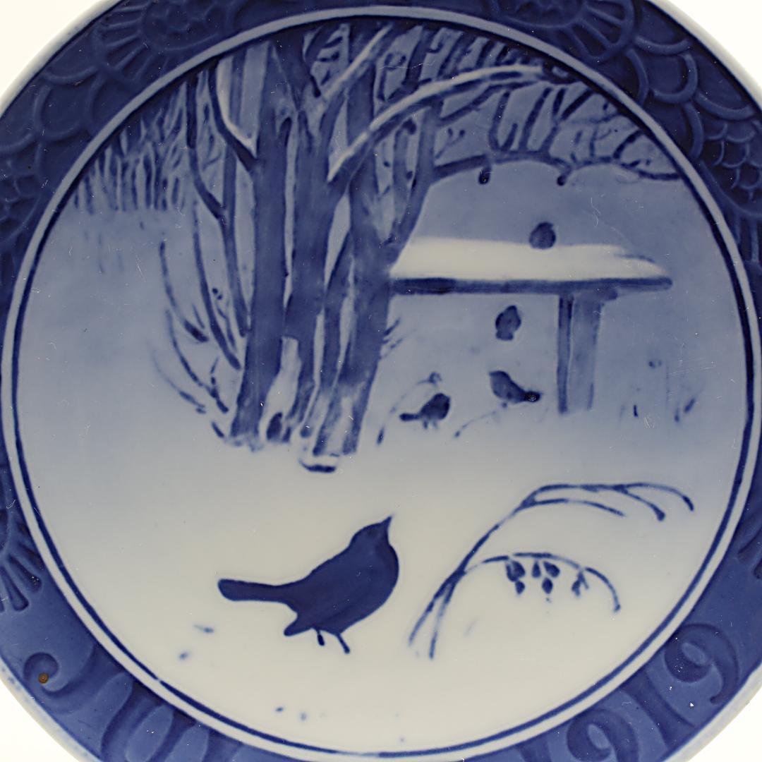 1919年「雪に覆われた庭の小鳥たち」 イヤープレート ロイヤル