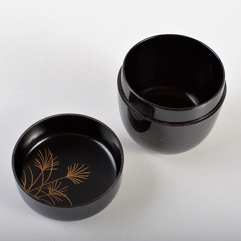 茶道具　啓雲作　螺鈿装飾　虫蒔絵　中棗　共箱　V　6640