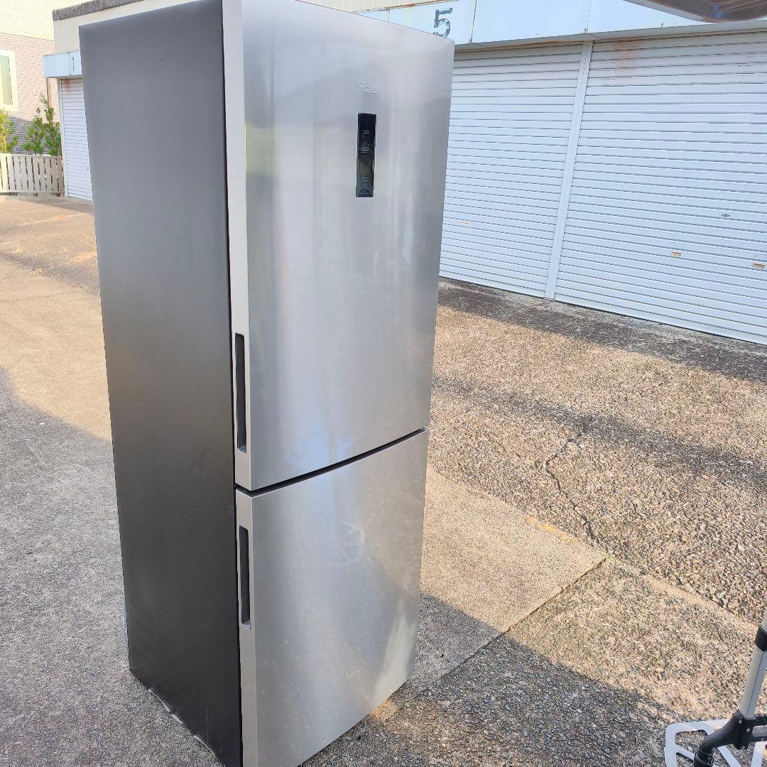 Haier 冷蔵庫 シルバー 340L 2ドア 右開き 冷凍室 119L 除菌済
