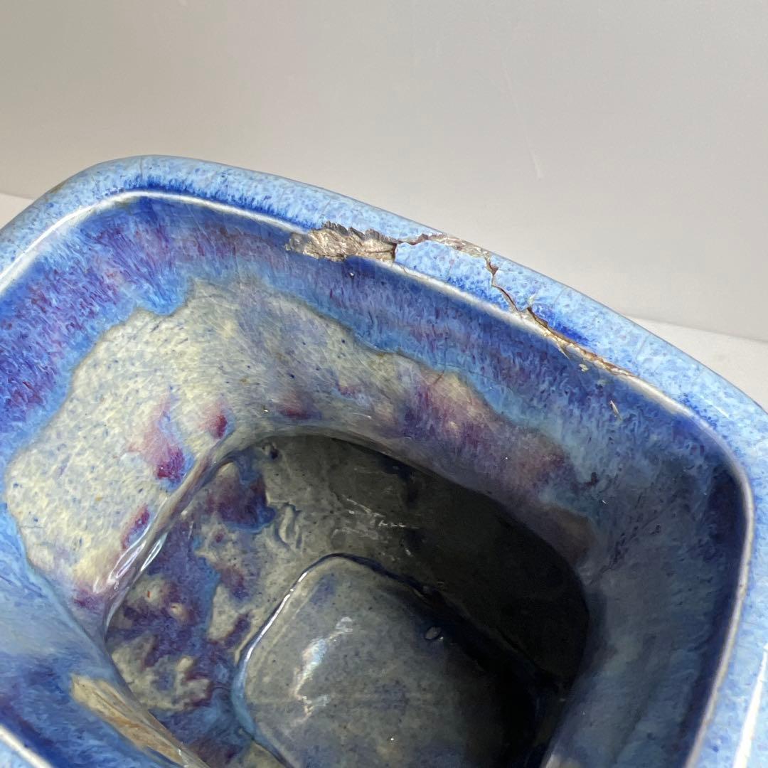 中国清時代 均窯鳥耳花瓶 高さ約30.5㎝ 東Y7-1208