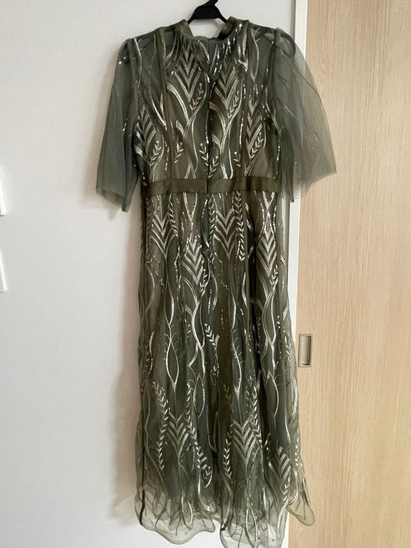 【 Leja スパンコールドレス グリーン Sサイズ 】