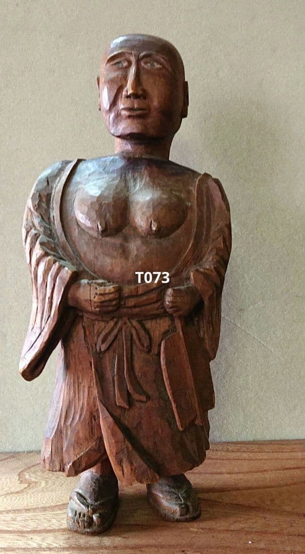 木彫りお坊様の置物 木彫りお坊様の置物 木彫りお坊様の置物 【公式通販】