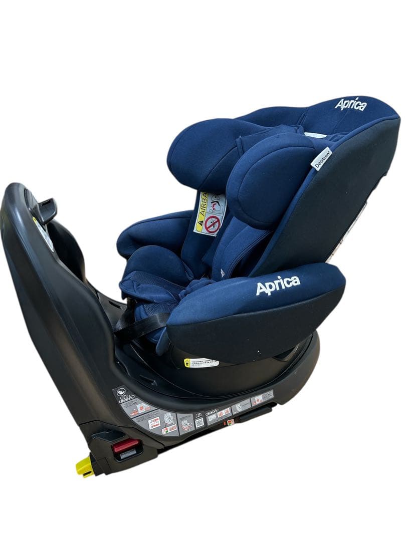 【良品】Apricaチャイルドシート ディアターンプラス　ISOFIX ネイビー