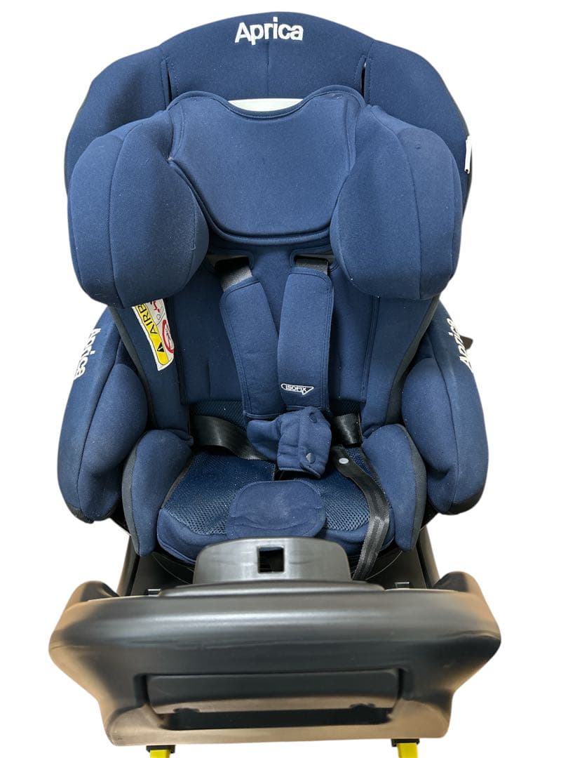 【良品】Apricaチャイルドシート ディアターンプラス　ISOFIX ネイビー