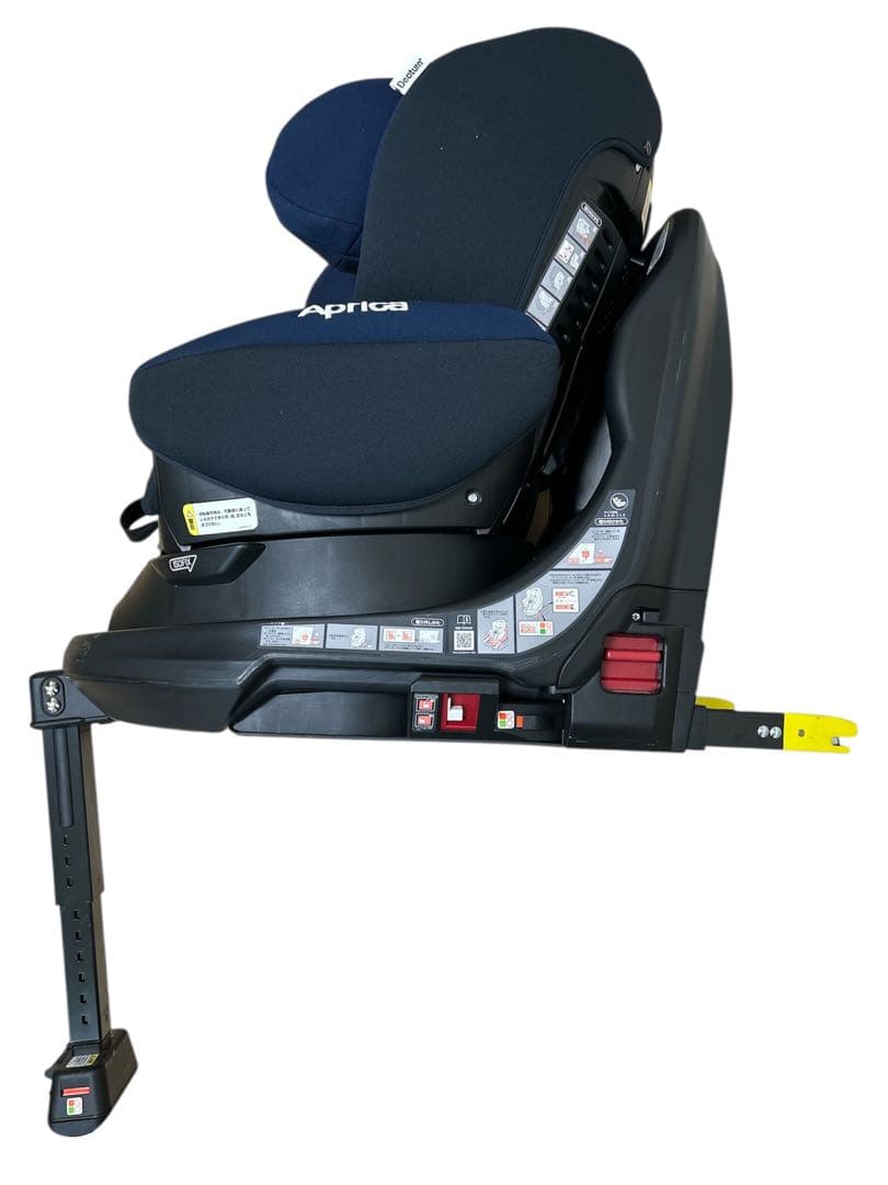 【良品】Apricaチャイルドシート ディアターンプラス　ISOFIX ネイビー
