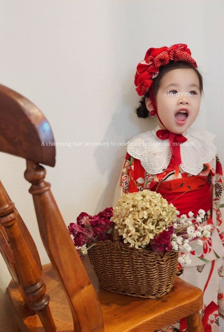 つ*ま様 七五三　七五三髪飾り　ヘッドドレス　着物髪飾り　リメイク髪飾り　022