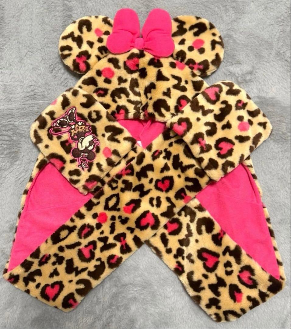 ヒョウ柄 ファンキャップ マフラー ディズニー ファンキャップ ミニー ヒョウ柄 マフラー Disney