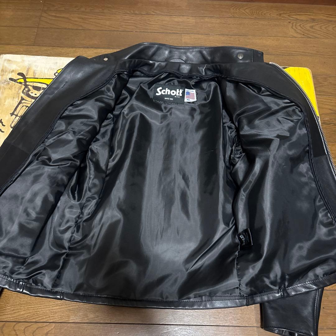 超美品‼️最新型schott641 40インチ ライダースインナーボア付
