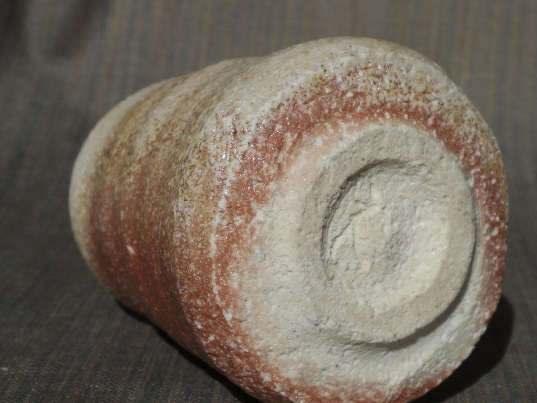 未使用☆金重元郎【師＆父：金重陶陽】伊賀土湯呑☆共箱・