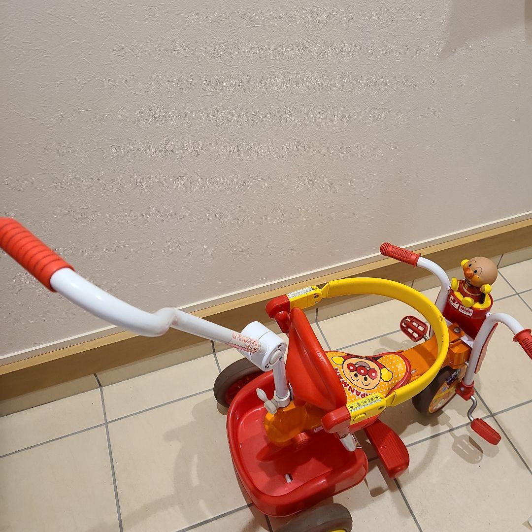週末SALE 折り畳み アンパンマン 三輪車 手押し棒つき 週末SALE