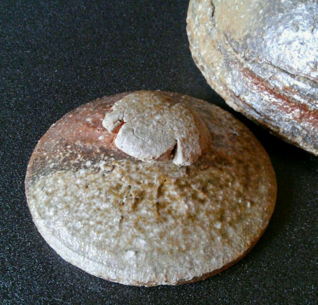 人気作家眉山窯沖康史作焼締信楽土瓶形花入れ花瓶オブジェ共箱