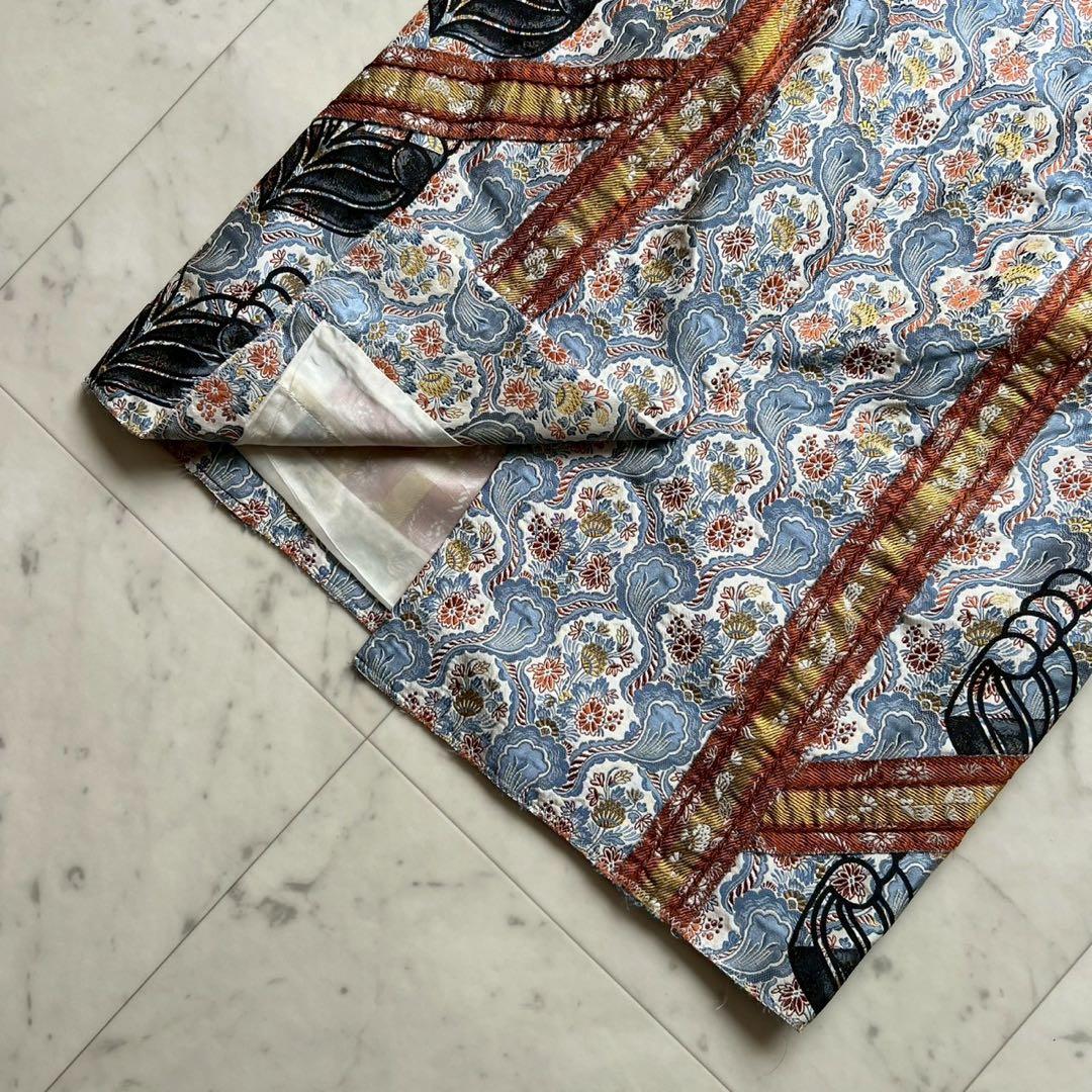 PRADA 高級シルク フラワージャガード ゴブラン織り タイトスカート 40