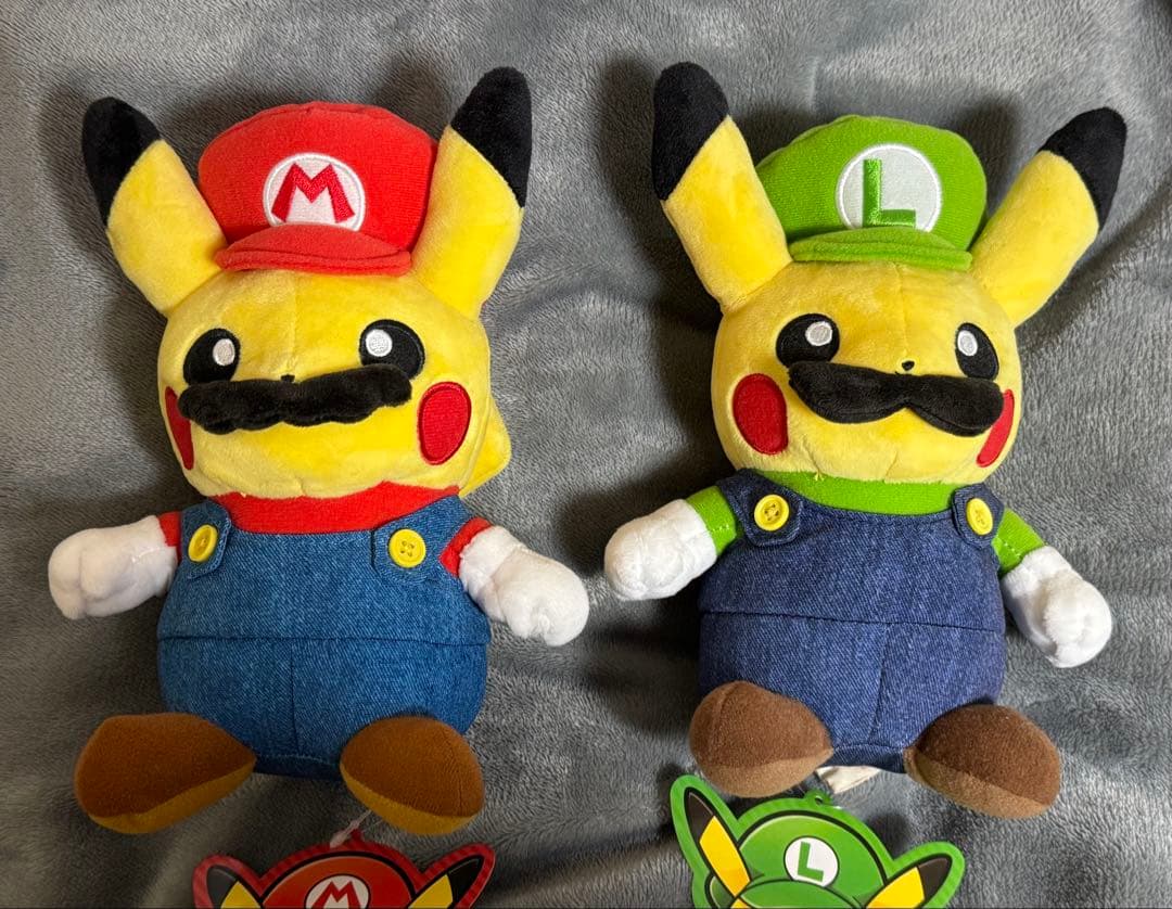 マリオルイージ売り切れ3体セット 当地ポケセン限定 ピカチュウ