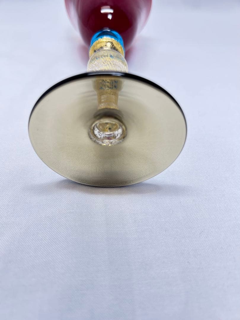 ベネチアングラス装飾グラス レッドNason&Moretti製 未使用品