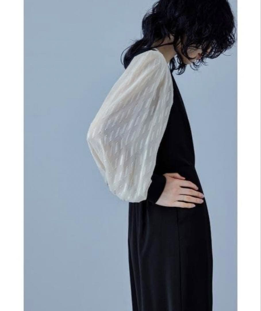 美品 niana カシュクールデザインパンツドレス オールインワン ドレス　黒