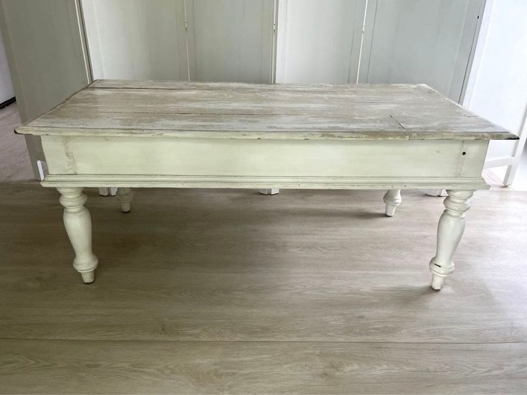 シャビーシック ロココ調 アンティーク センターテーブル ローテーブル