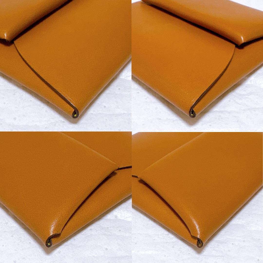 美品✨HERMES バスティア ケース ヴェルソ ブラウン×イエロー