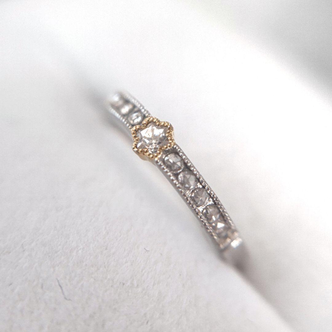 スターカット　ローズカット　ダイヤモンド　ピンキーリング　ヴィクトリアンボックス