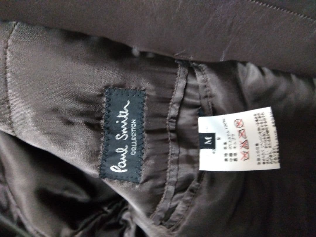 Paul Smith ラムレザー コート 中綿入り ステンカラーMブラウン美品