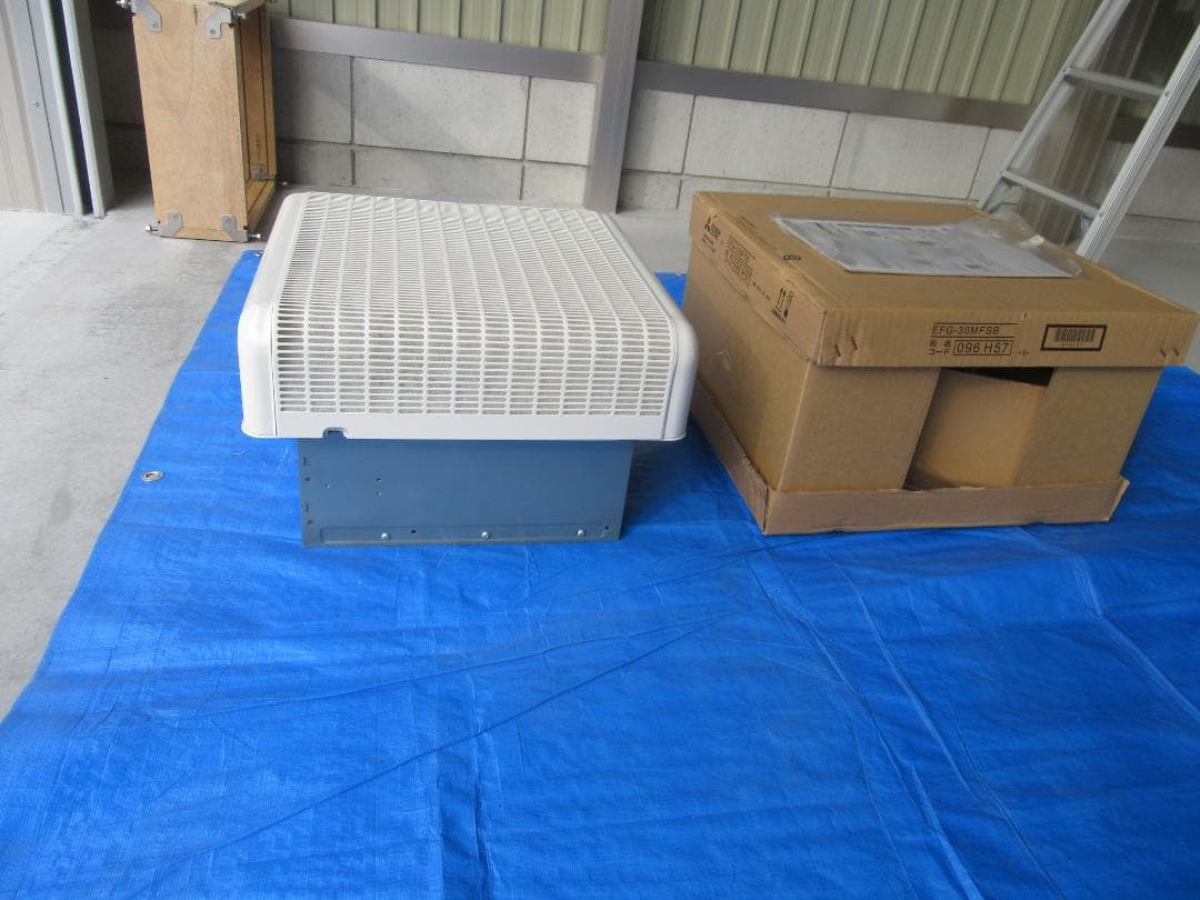 三菱業務用有圧換気扇 給気形 30cm メッシュタイプ 100V 電動シャッター