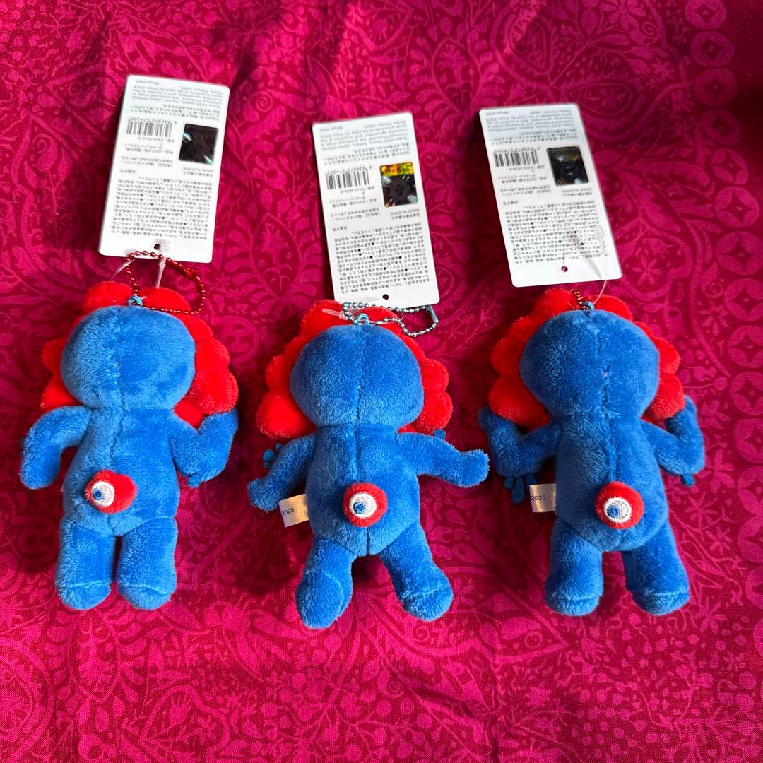 万博　ミャクミャク　ボールチェーン　マスコット　ぬいぐるみ　　3種　ABC