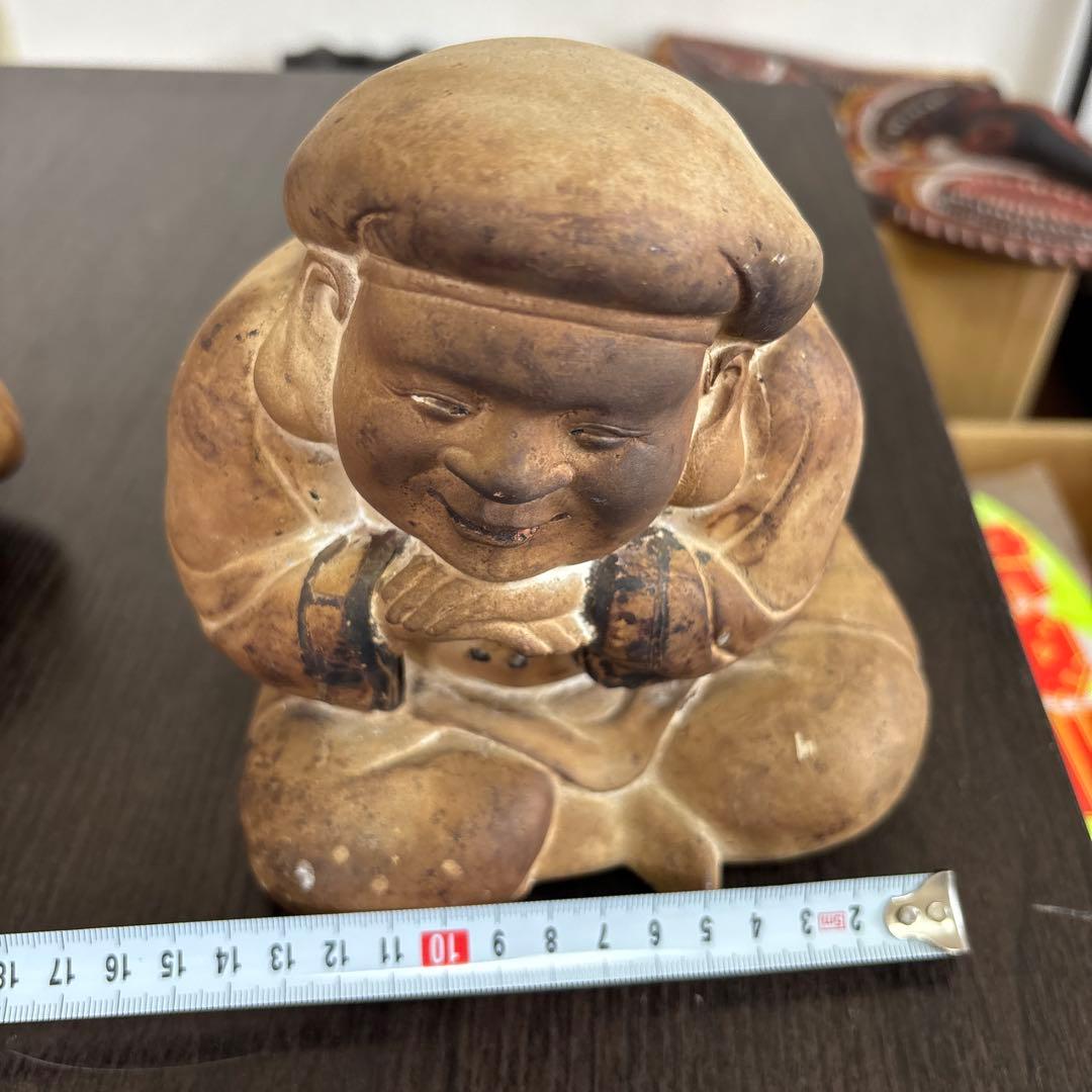恵比寿 大黒天 像 置物 民芸品 陶器製 昭和レトロ 2体セット - メルカリ