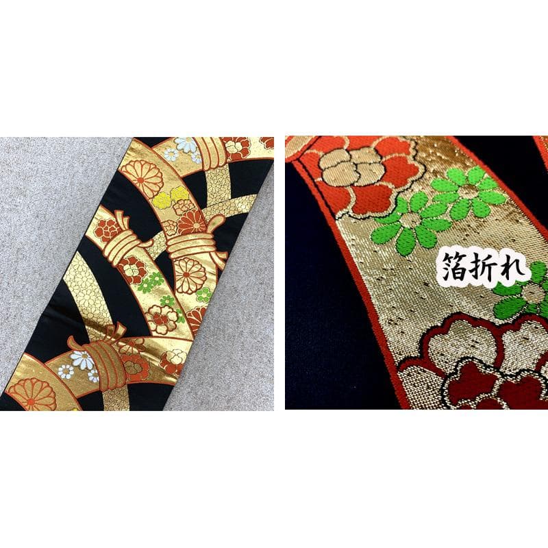 510ag69着物のみ□七五三 七歳 女児 着物 金彩 鳳凰 花□美品