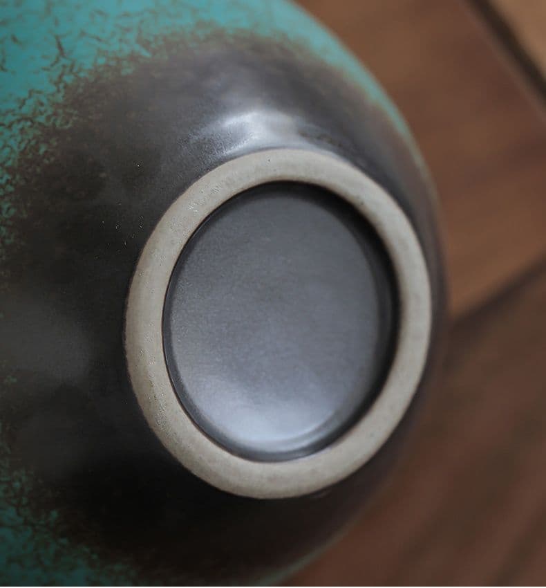 窯変手描き梅の花茶壺 陶器密封壺防潮貯蔵壺 装飾品 工芸品 置物