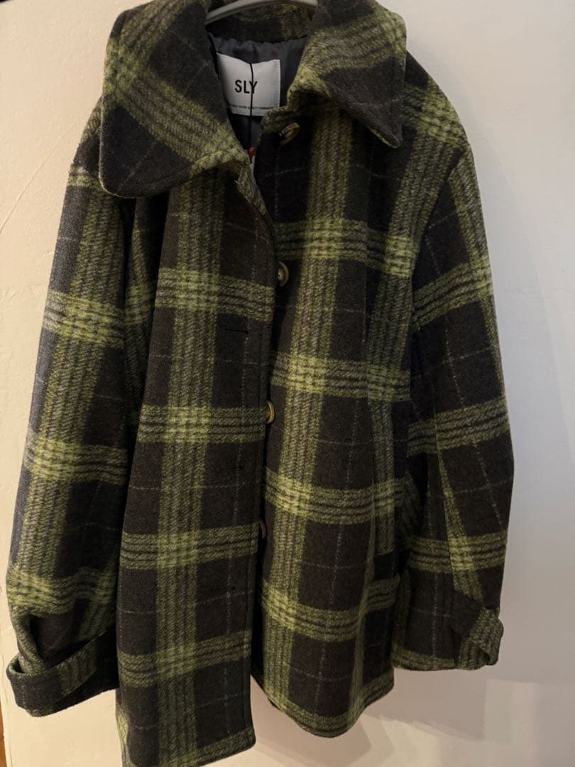 SLY オーバー ミディ チェック コート 新品タグ付き