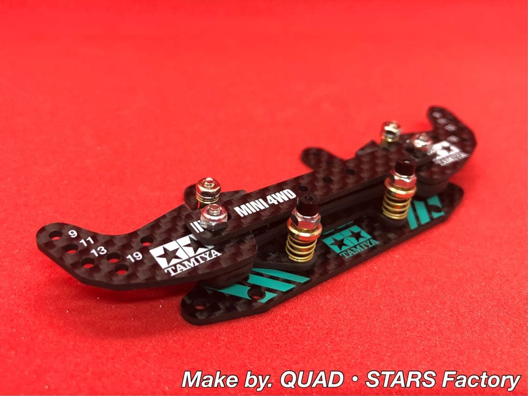 【ミニ四駆パーツ】2軸ATピボットバンパー　2022カーボン【シルバーVer.】