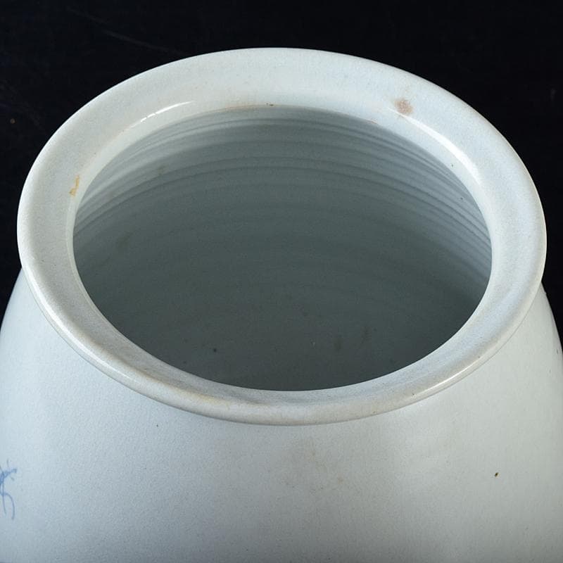 銀杏の木 様専用 安東五作 樊川窯 青華 花文 水指 共箱 M R8709B