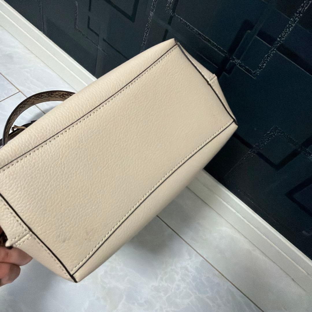 コーチcoach♡バケツバッグ2way パイソン　スモールタウンバケット