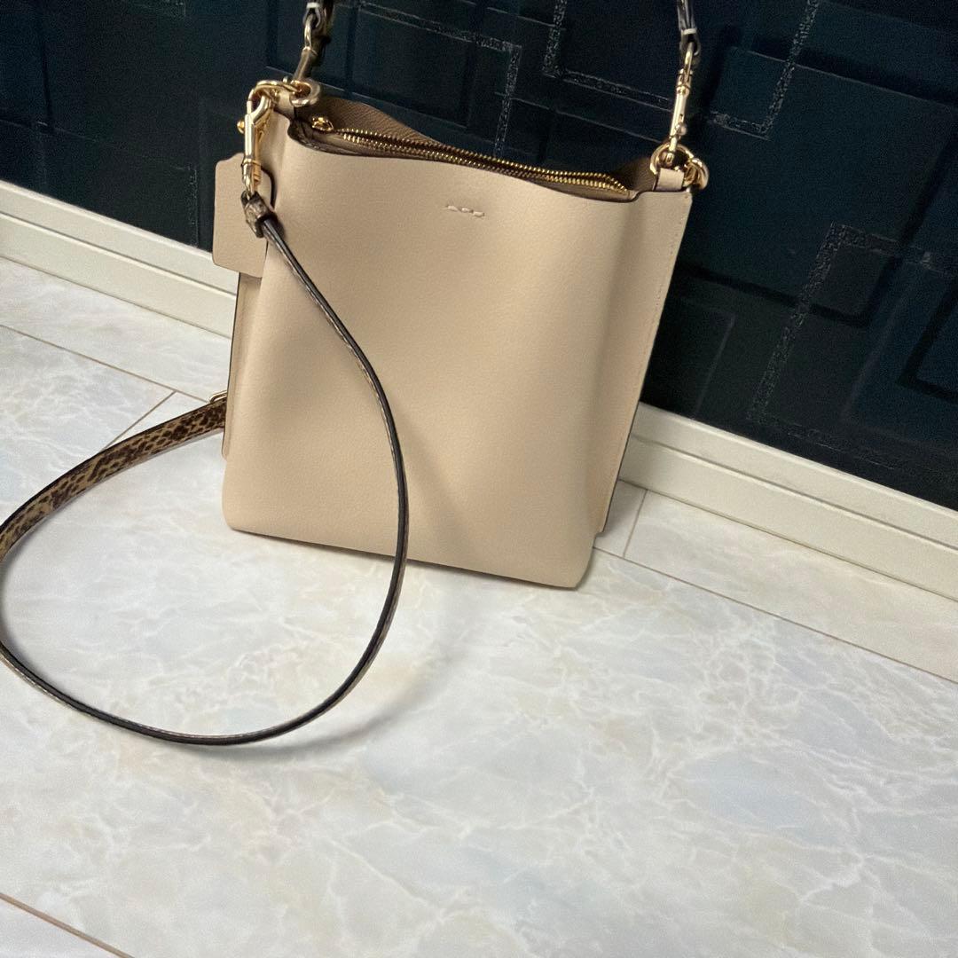 コーチcoach♡バケツバッグ2way パイソン　スモールタウンバケット