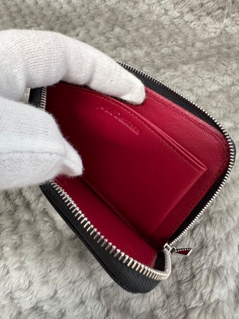 《未使用品》J&M DAVIDSON L字ファスナー コンパクト財布　ブラック