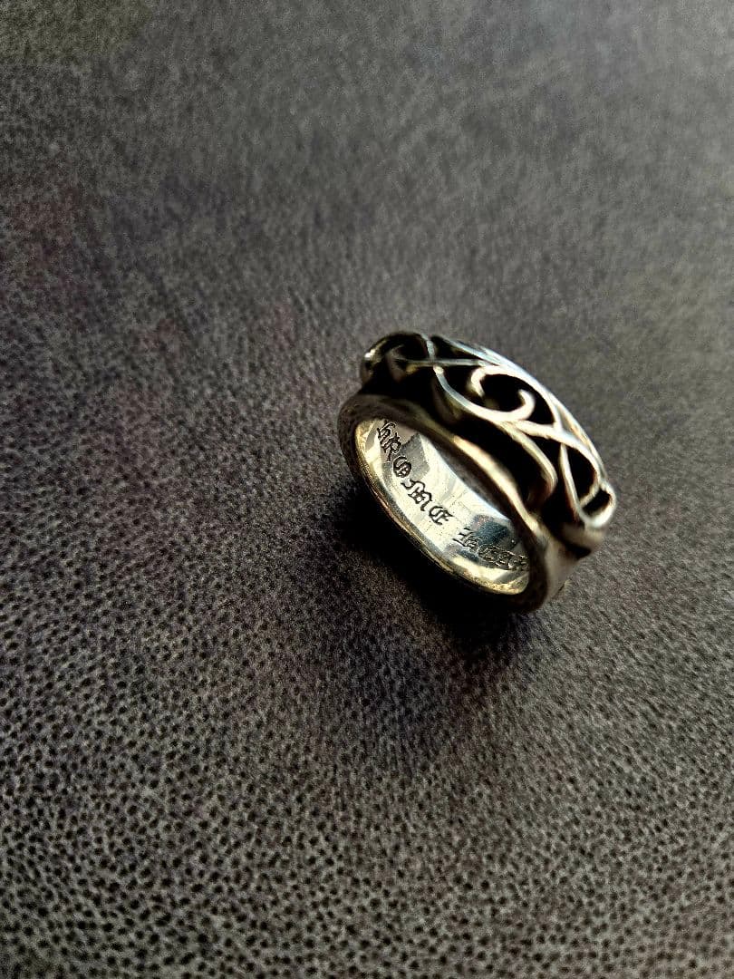 クロムハーツのダブルナローヴァインバンドリング（シルバー