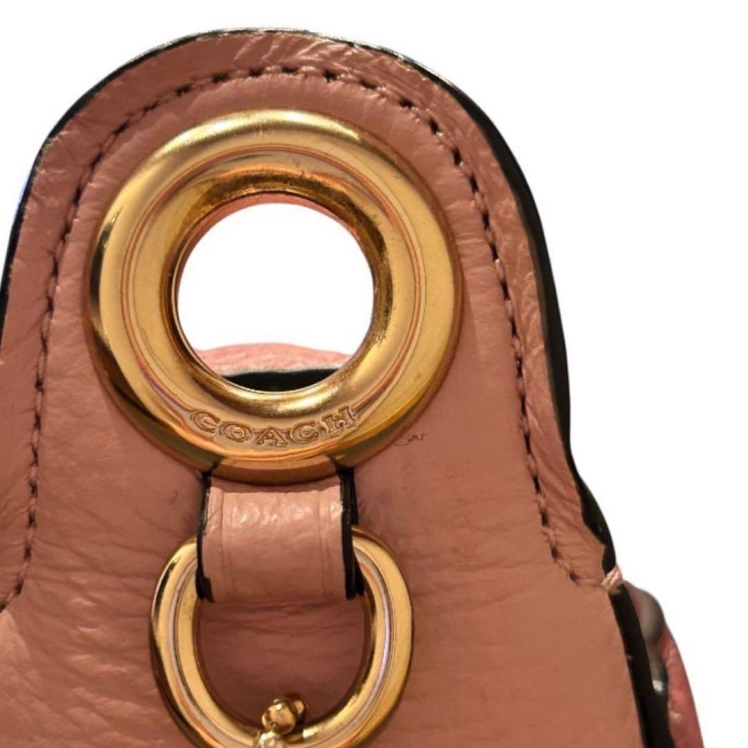 Seiko様 極美品✨コーチ ショルダーバッグ ピンク レザー 4521収納抜群